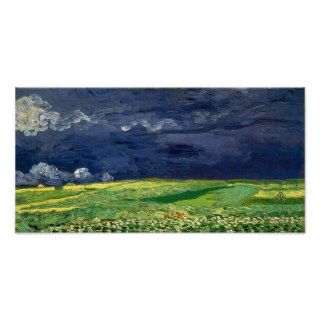Van Gogh Wheat Field Under Clouded Sky (F778) Print