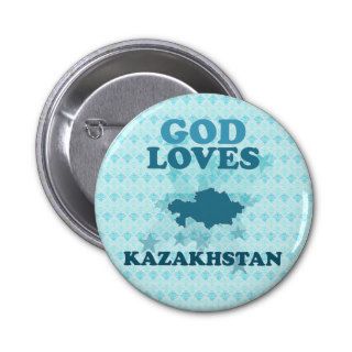 God Loves Kazakhstan Button