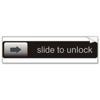 slide to unlock funny text smartphone message bumper stickers