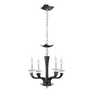 Eurofase Pella Collection 4 Light Chrome and Black Chandelier 22805 034