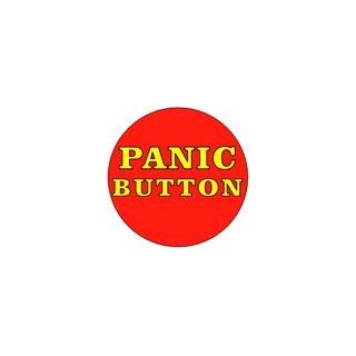 PANIC BUTTON Pinback / Pin / Badge 1.25" Funny Stress Relief Emo 