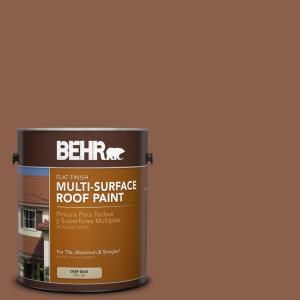 BEHR 1 gal. #RP 18 Russet Brick Flat Multi Surface Roof Paint 06601