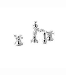 Jado 853/238/444 Victorian Widespread Lavatory Faucet, Cross Handles, Antique Nickel   Touch On Bathroom Sink Faucets  