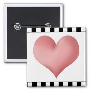 Pink Heart with border Button