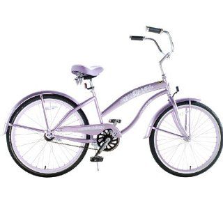 Kidwise Kids Bikes Purple Ladies Beach Cruiser 24 inch Deluxe Toys & Games