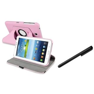 BasAcc Pink Swivel Case/ Stylus for Samsung Galaxy Tab 3 7.0 P3200 BasAcc Tablet PC Accessories