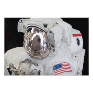 Astronaut's helmet visor during a spacewalk art photo
