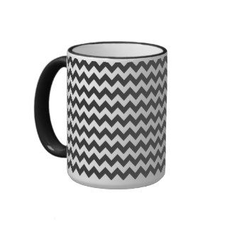 Black and White Chevron Zigzag Pattern Mug