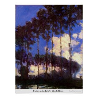 Poplars at the Epte by Claude Monet Poster