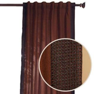 Home Decorators Collection Crinckle Chocolate Back Tab Curtain 91062