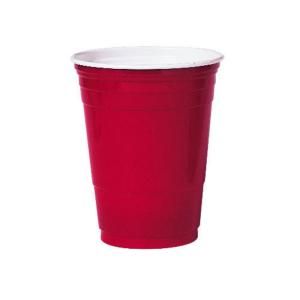 SOLO Plastic Party Cold Drink Cups, 16 oz., Red, 1000 Per Case SCC P16RLR