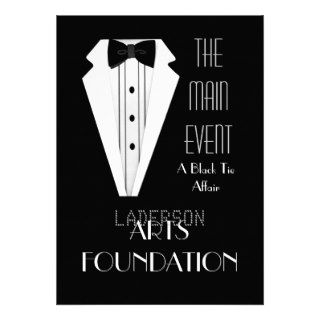 Black Tie Formal Event Card