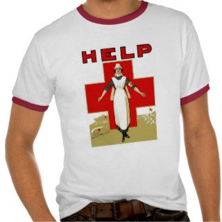 Red Cross    Help T Shirts