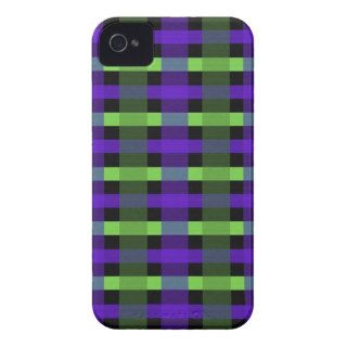 Cool Hip Green and Purple Tartan Stripe Pattern iPhone 4 Cases