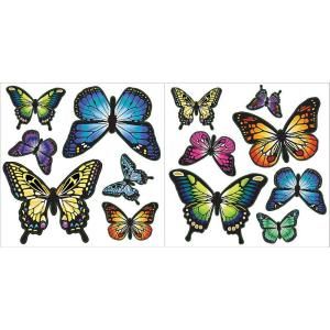 13 in. x 13 in. Butterflies 27 Piece Wall Decal Kit 99961