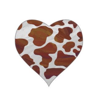 Cow Brown and White Print Sticker