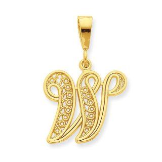 10k Initial W Charm Jewelry