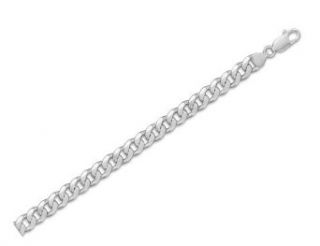30" 220 Beveled Curb Chain Necklace (8.3mm) Clothing