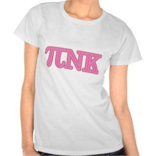 Math pink pi symbol slogan tee shirt