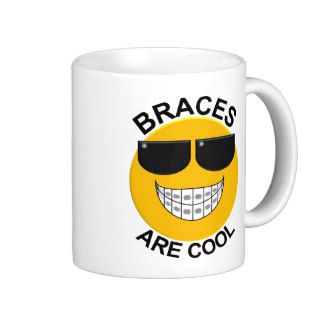 Braces Are Cool Smiley Face /Sunglasses Coffee Mug