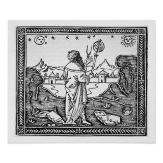 The Astrologer Albumasar (787 885) copy of an illu Poster