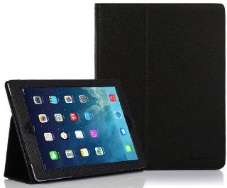 SUPCASE New Apple iPad Air (iPad 5 5th Generation) Slim Fit Folio Leather Case (Black)   Elastic Hand Strap, Not Compatible with iPad 1/2/3/iPad Mini Cell Phones & Accessories