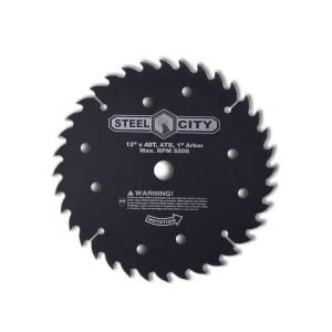 Steel City 12 in. x 40 Tooth Combination Carbide Tipped Saw Blade 35724