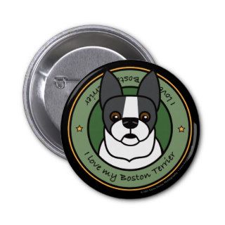 Love My Boston Terrier Pin