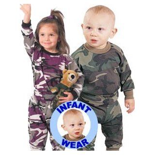 6565 Infant Woodland Camo Long Sleeve T Shirt (3 6 Months) Infant And Toddler T Shirts Clothing