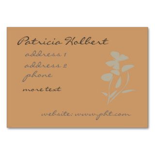 Zen flowers+butterfly Business Card chubby. Front