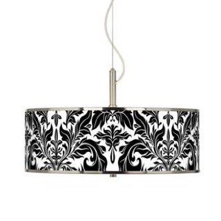 Black Tapestry Giclee Glow 20" Wide Pendant Light   Ceiling Pendant Fixtures  
