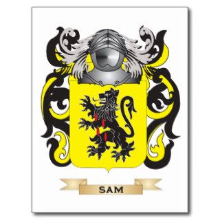Sam Coat of Arms (Family Crest) Post Cards