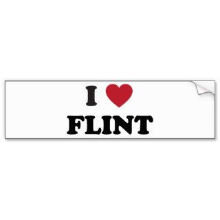 I love Flint Michigan Bumper Stickers