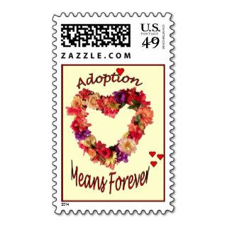 Adoption Means Forever Custom Postage Stamp