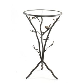 'Glass Bird' Metal End Table Coffee, Sofa & End Tables