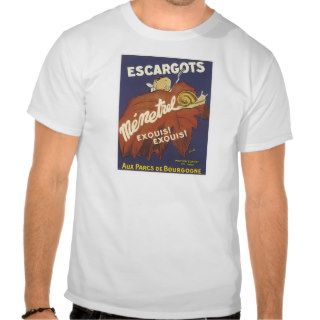 Excargots Snail Vintage Food Ad Shirts