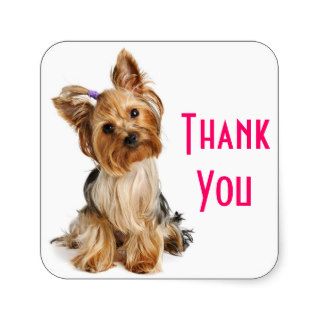 Thank You Yorkshire Terrier  Puppy Dog Stickers