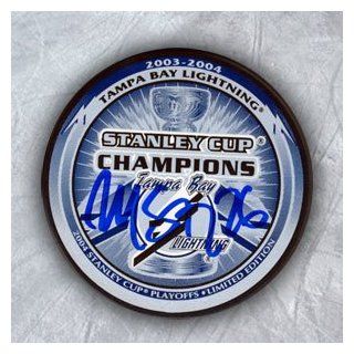 MARTIN St. Louis TB Lightning SIGNED 04 Stanley Cup Puck at 's Sports Collectibles Store