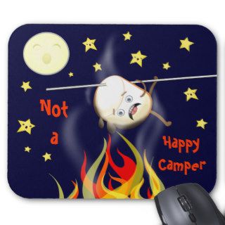 Custom Funny Camping Marshmallow Mousepad