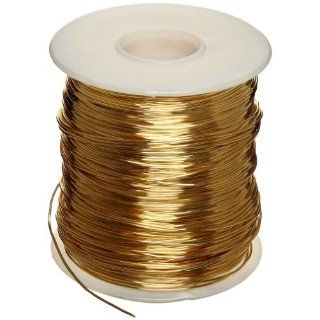 Brass 230 Wire, Bright, Orange, 22 AWG, 0.0253" Diameter, 514' Length (Pack of 1) Electronic Component Wire