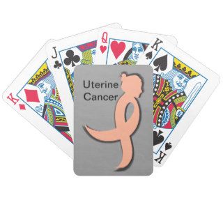 Cancer Gift   (Uterine) Symbolic Icon Bicycle Card Decks