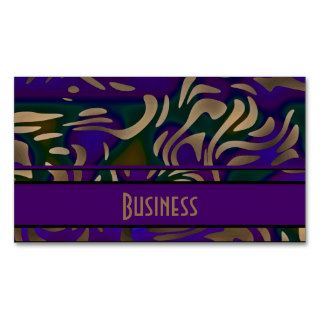Business Card Purple Gold Animal Print 2