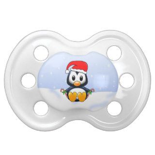 Christmas Cartoon Penguin Baby Pacifier