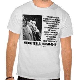Nikola Tesla Alternate Currents Mechanical Nature Tee Shirt