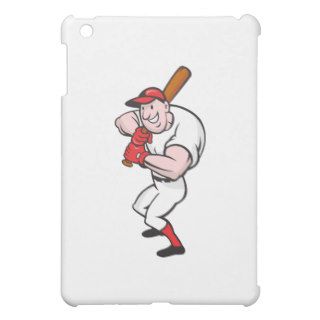 Baseball Player Batting Cartoon iPad Mini Case