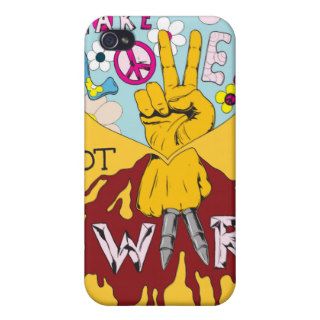 make love not war vector design iPhone 4 cases