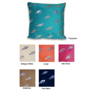 Microluxe Nemo Sequin Fish 18x18 inch Pillow Thro Throw Pillows