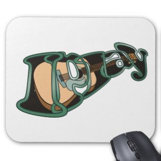 I Play Acoustic Guitar Mouse Pad