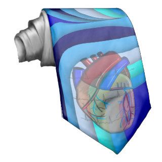 Cardiology Tie Anatomical Heart