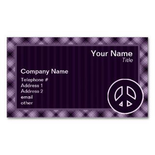 Purple Peace Sign Business Card Template